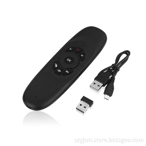 2.4G wireless air mouse remote control double sided with keyboard and gyroscrope